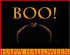 BOO! With flying Bat - animated