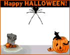 Happy Halloween - Spider, BOO - Animated